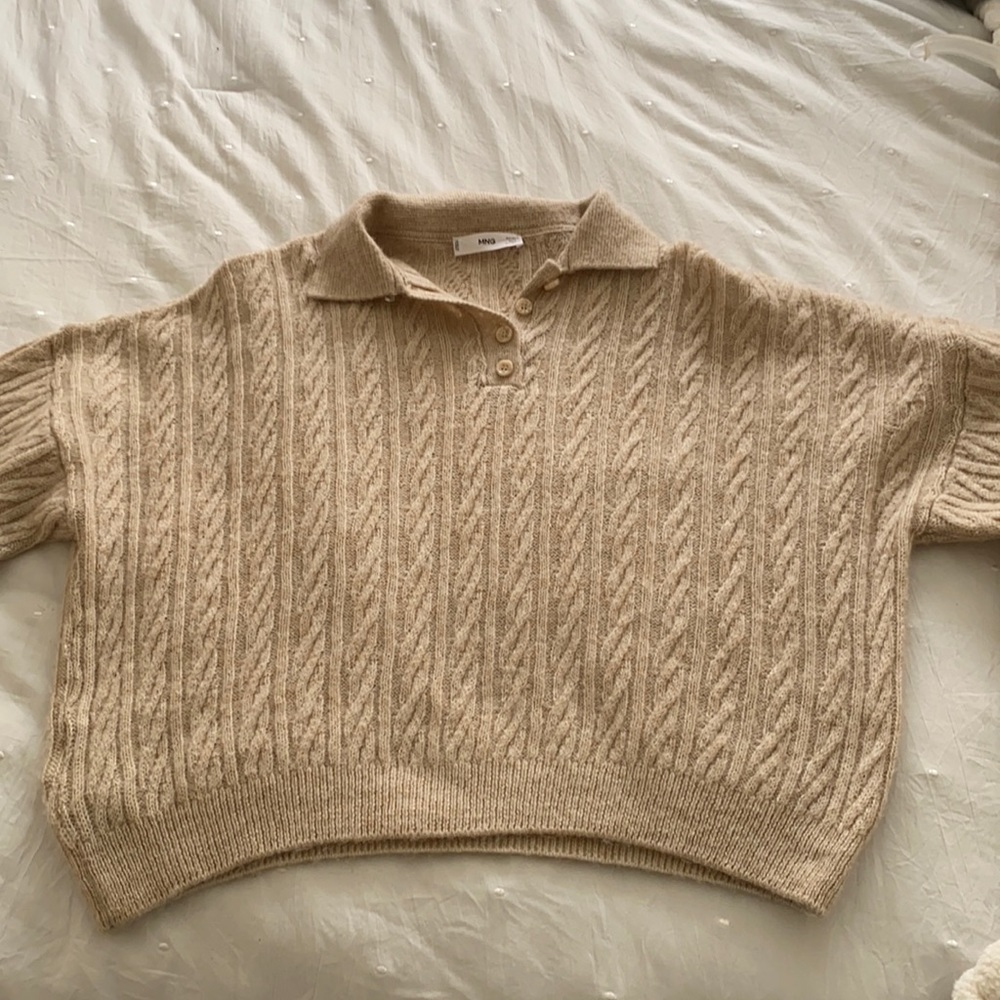 Mango Polo Sweater! As seen on Hailey Bieber